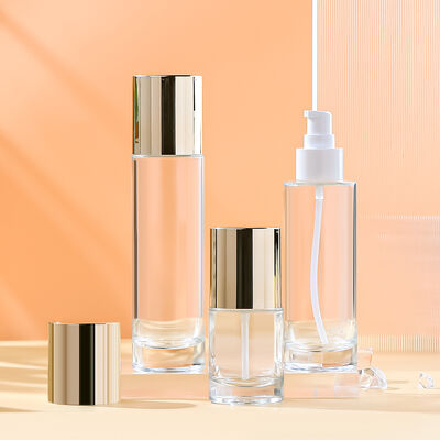 زجاجة زجاجية صافية صديقة للبيئة وقائية من التسرب للتغليف التجميلي القابل للتخصيص