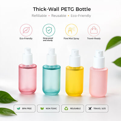 زجاجات العناية بالبشرة PETG المبردة الحد الأدنى للعلامات التجارية الحديثة للجمال